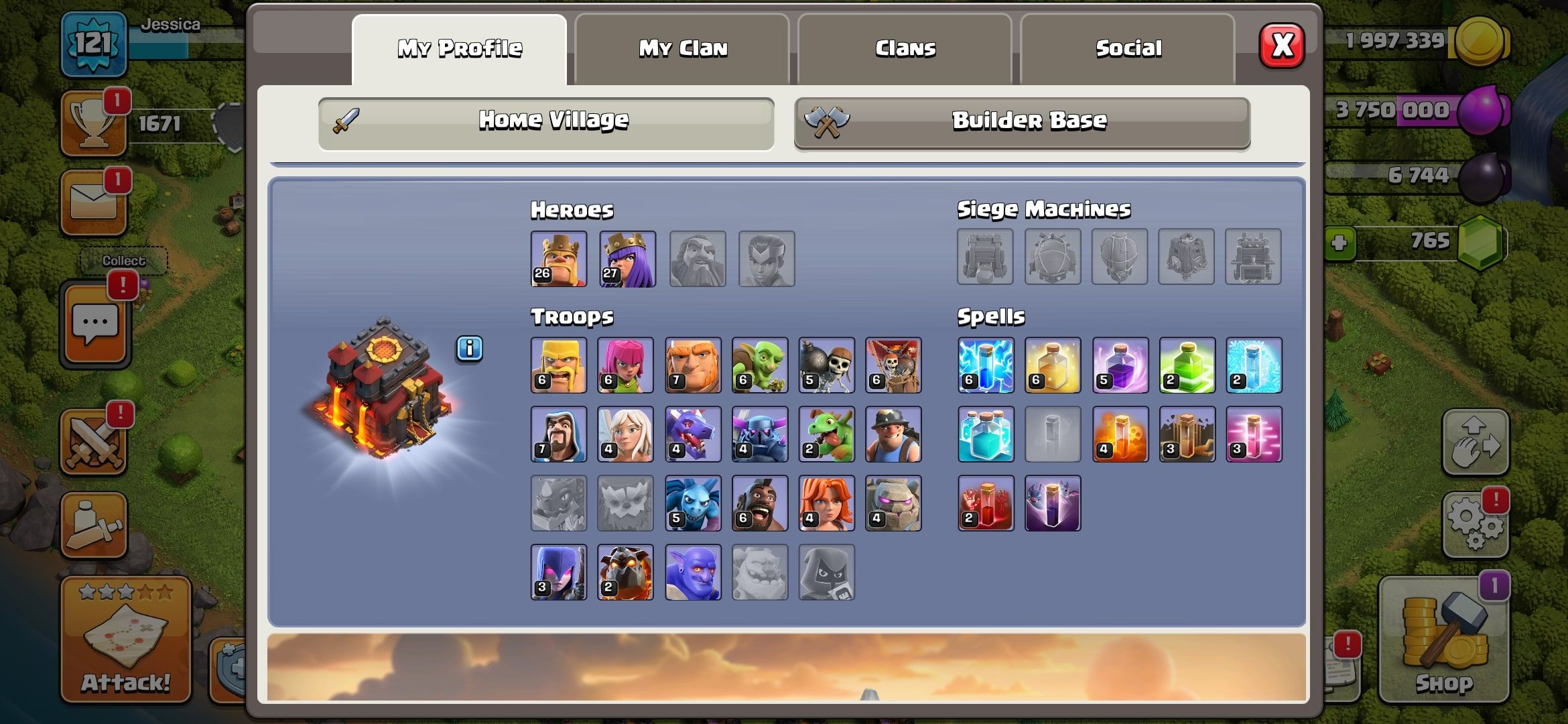 clash of clans account for sell - townhall 11 almost maxed 1.jpg